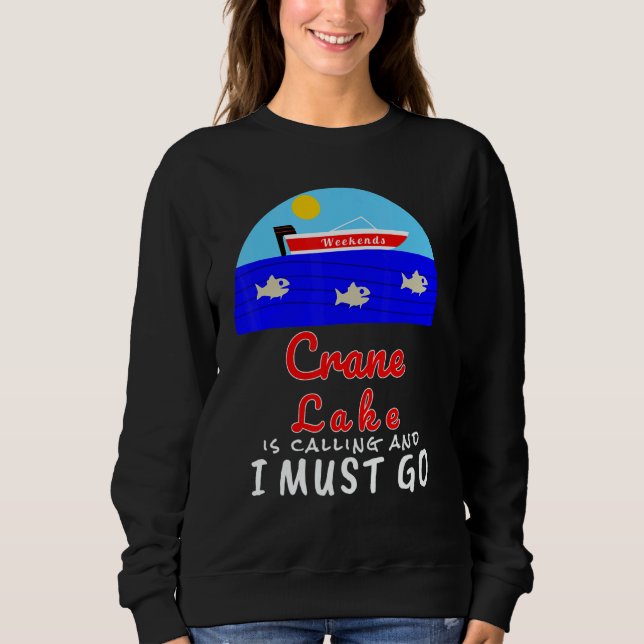 Crane Lake Minnesota Souvenir Sweatshirt (Front)