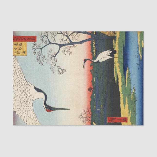 Crane of Edo, Hiroshige Tissue Paper (Front)