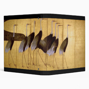 Crane, Ogata Korin Japanese Fine Art 3 Ring Binder