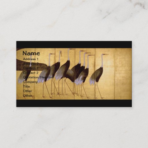 Customizable Crane, Ogata KÅrin Fine Art Business Card Templates
