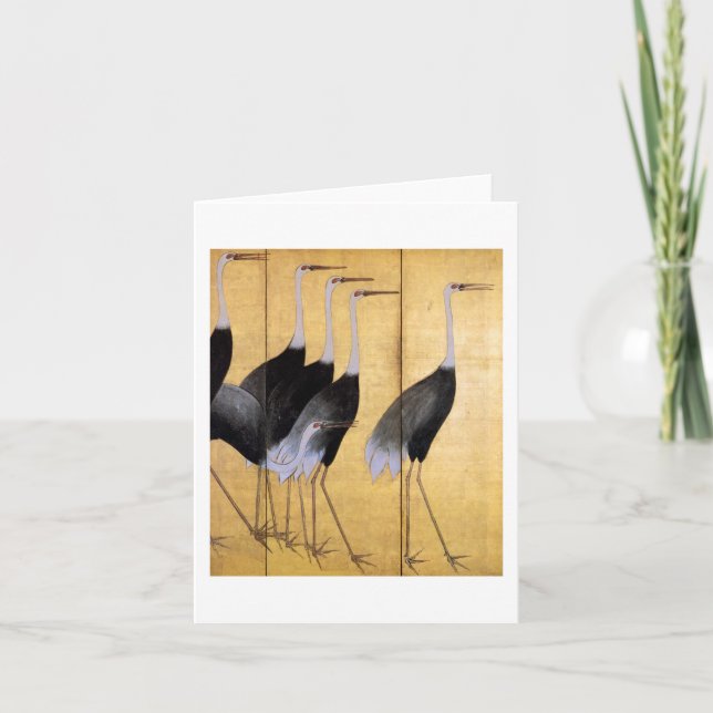 Crane, Ogata Korin Japanese Fine Art Card (Front)