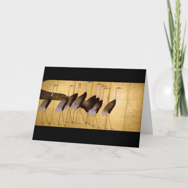 Crane, Ogata Korin Japanese Fine Art Card (Front)