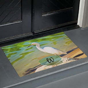 Crane On The Mismaloya River 0335 Doormat
