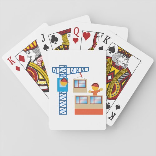 Crane Operator And Construction Worker Poker Cards