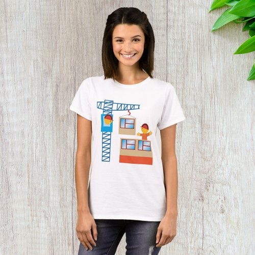 Crane Operator And Construction Worker T_Shirt