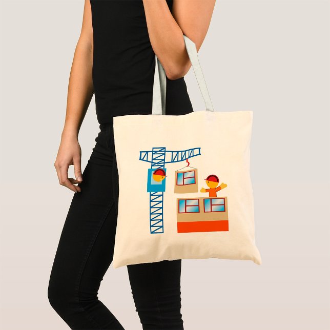 Crane Operator And Construction Worker Tote Bag (Creator Uploaded)