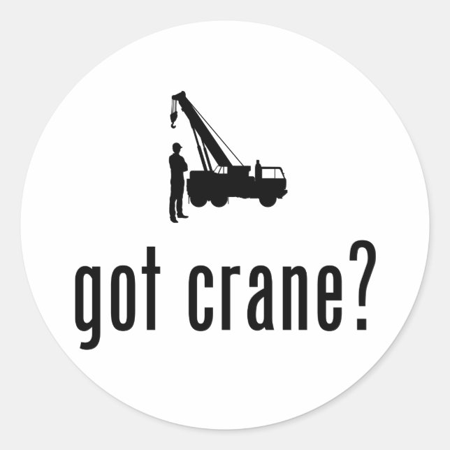 Crane Operator Classic Round Sticker (Front)