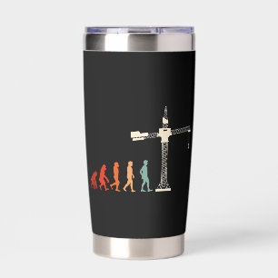 Crane Operator Crane Evolution Construction Worker Insulated Tumbler