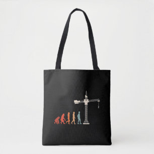 Crane Operator Crane Evolution Construction Worker Tote Bag