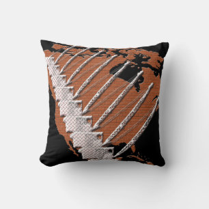 CRANE OPERATOR DIAMOND PLATE CRANE BRICK US MAP THROW PILLOW