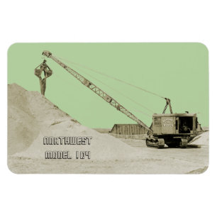 CRANE OPERATOR NORTHWEST MODEL 104 CLAMSHELL OLD MAGNET