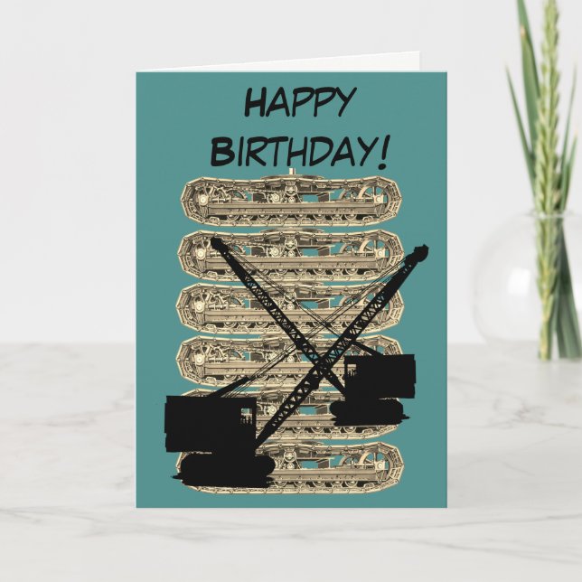 Crane Operator Operating Engineer Birthday Card (Front)