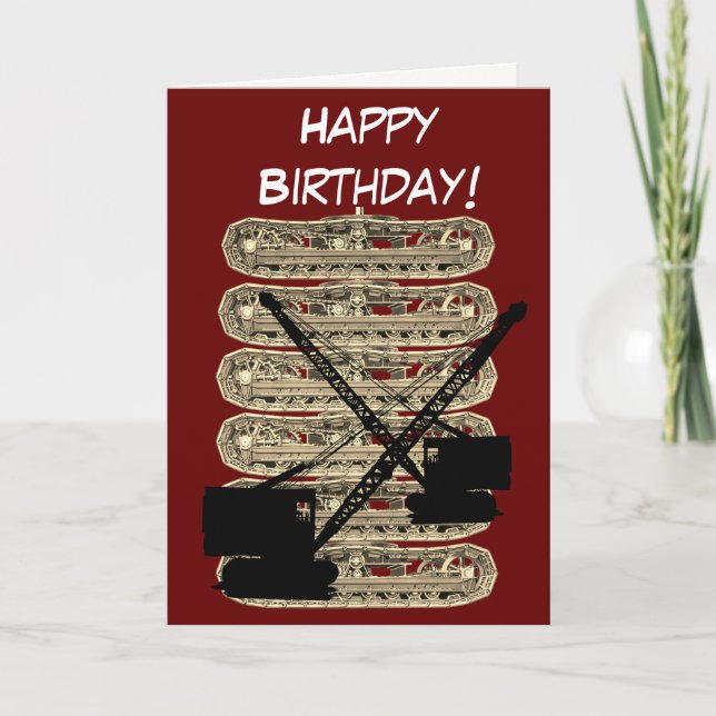 Crane Operator Operating Engineer Birthday Card (Front)