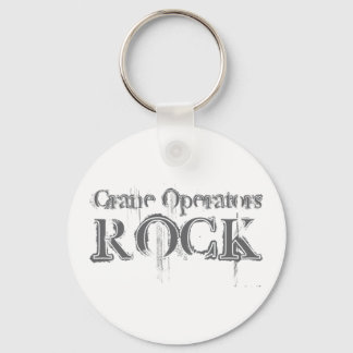 Crane Operators Rock Keychain