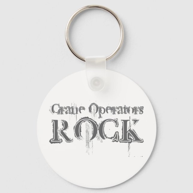 Crane Operators Rock Keychain (Front)