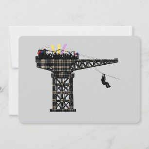 Crane Party Finnieston Crane Scottish humor gift Invitation