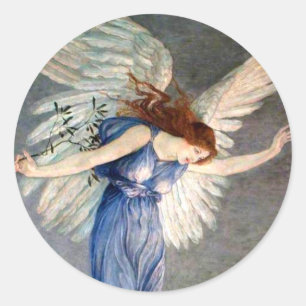 Crane’s Angel of Peace Classic Round Sticker