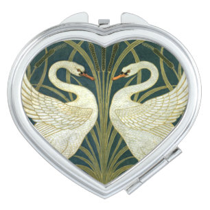 Crane’s Art Nouveau Swans Mirror For Makeup