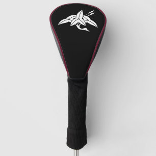 Crane-shaped arrowhead golf head cover