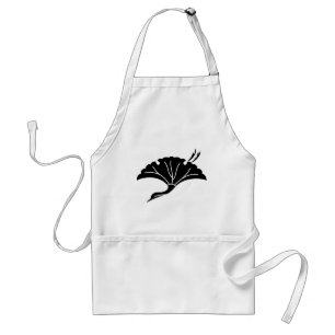 Crane-shaped ginkgo leaf adult apron