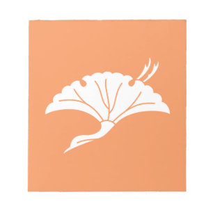 Crane-shaped ginkgo leaf notepad
