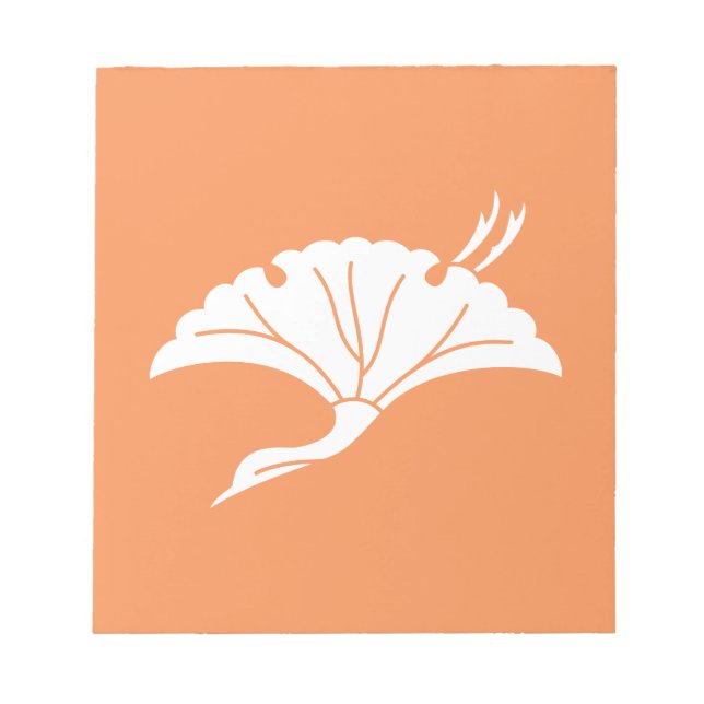Crane-shaped ginkgo leaf notepad (Front)