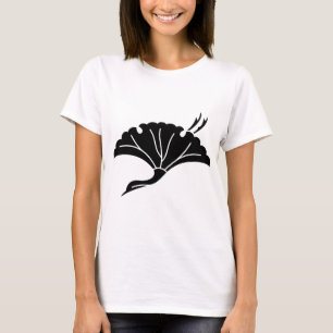 Crane-shaped ginkgo leaf T-Shirt
