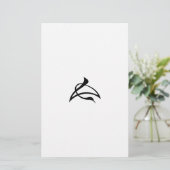 Crane-shaped kanji characters for Cho (Standing Front)