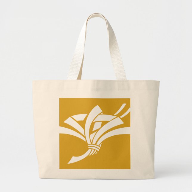 Crane-shaped noshi large tote bag (Front)