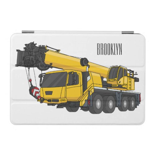 Crane truck cartoon illustration iPad mini cover