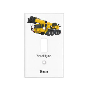 Crane truck cartoon illustration light switch cover