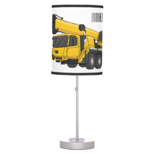 Crane truck cartoon illustration table lamp