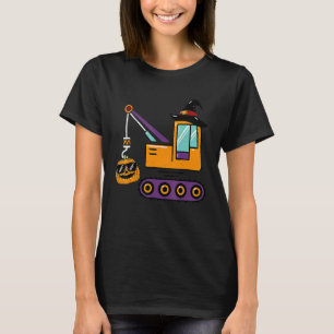 Crane Truck Pumpkin Toddler Baby Boys Halloween Ki T-Shirt