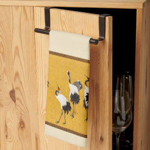 "Cranes" (1772-1780) by Maruyama Ōkyo Kitchen Towel