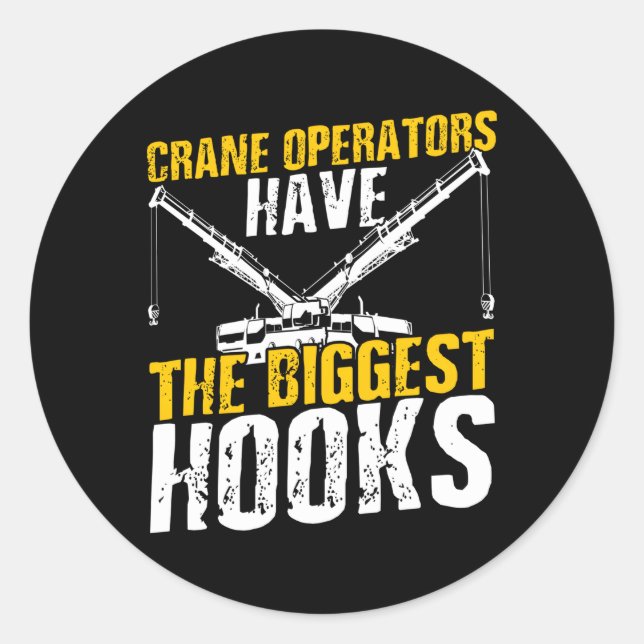 Cranes Flag Crane Operator Heavy Equipt Operator Classic Round Sticker (Front)