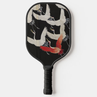 Cranes in Flight with custom name Carbon Fiber Pickleball Paddle