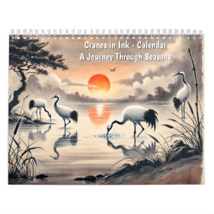 Cranes in Ink – A Journey Through Seasons Calendar