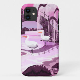 Cranes in the Korean Garden iPhone 11 Case