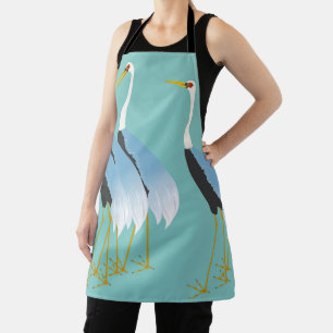 Cranes, Japanese Design Apron