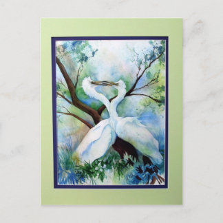 Cranes Kissing Postcard