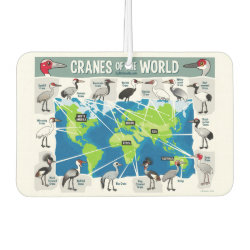 Cranes of the World Landscape Rectangle Air Freshener