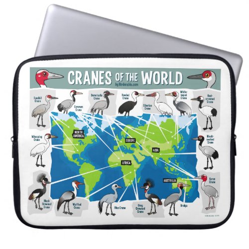 Cranes of the World Laptop Sleeve