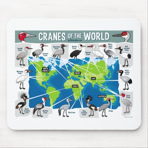 Cranes of the World Mouse Pad