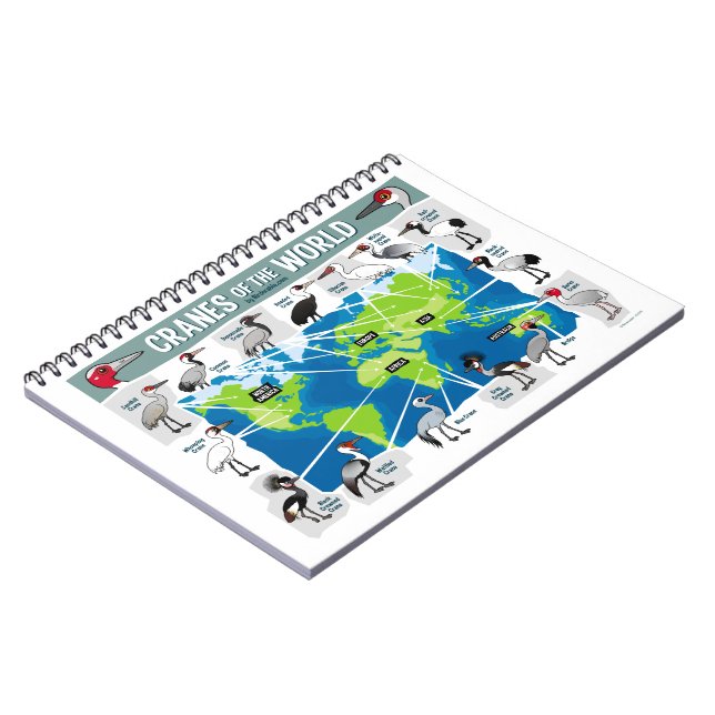 Cranes of the World Notebook (Left Side)