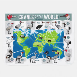 Cranes of the World Baby Blanket