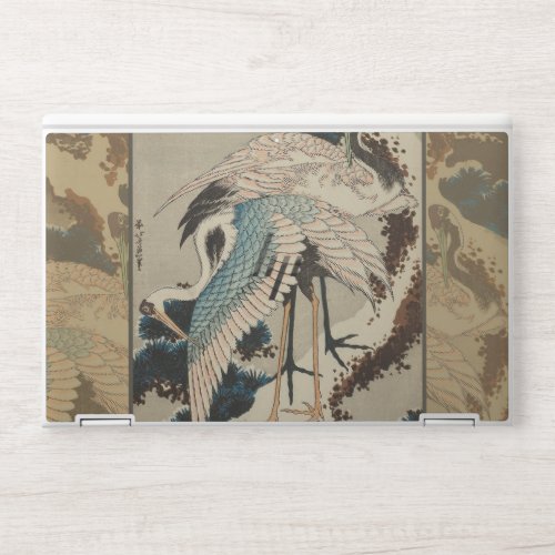 Cranes on a Snow Covered Pine Hokusai HP Laptop Skin