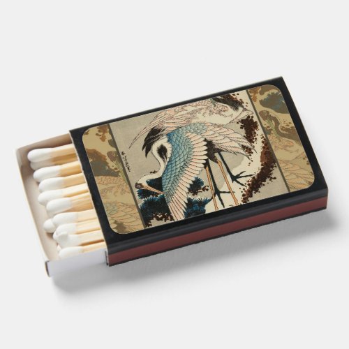 Cranes on a Snow Covered Pine Hokusai Matchboxes