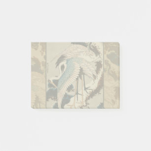 Cranes on a Snow Covered Pine Hokusai Post-it Notes