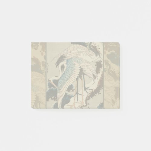 Cranes on a Snow Covered Pine Hokusai Post_it Notes