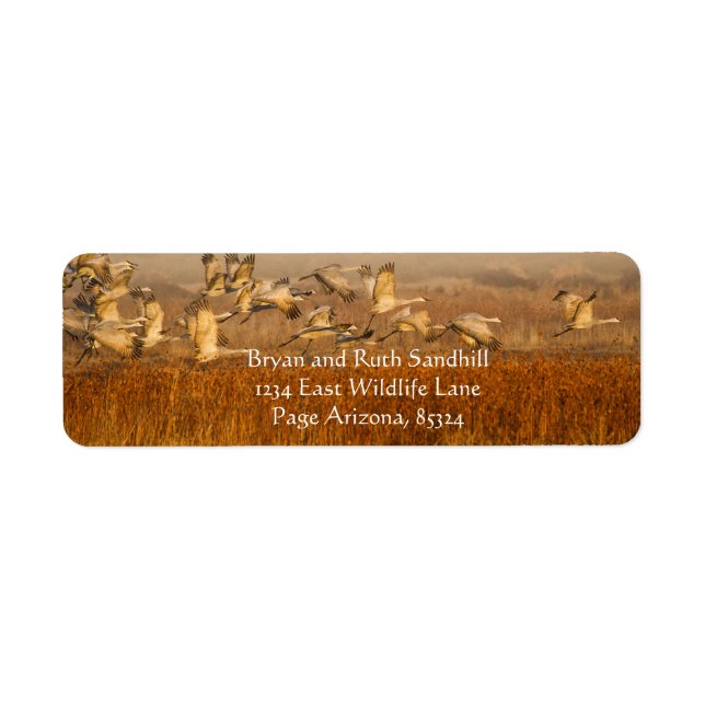 Cranes over golden field label (Front)